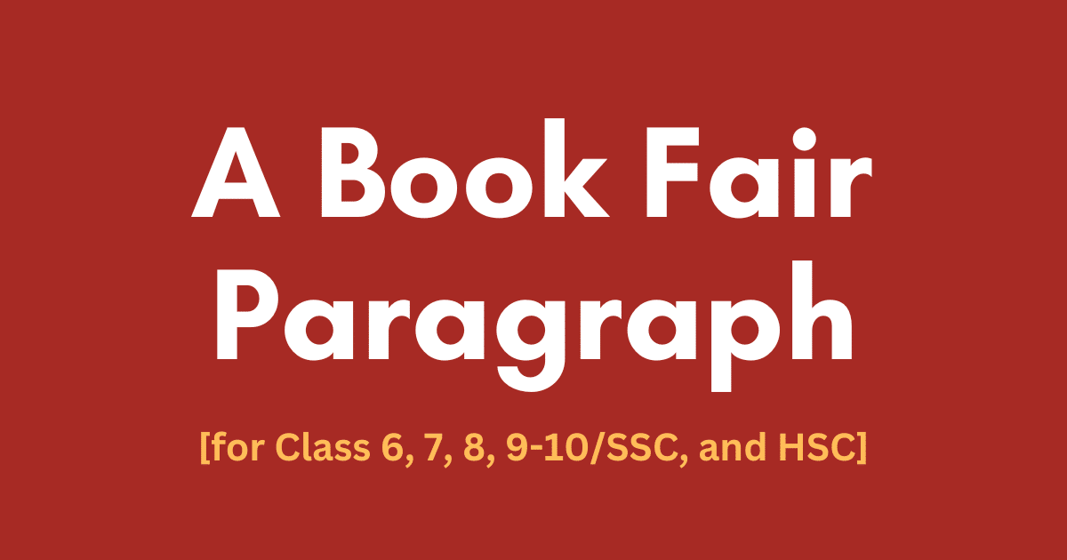 a book fair paragraph